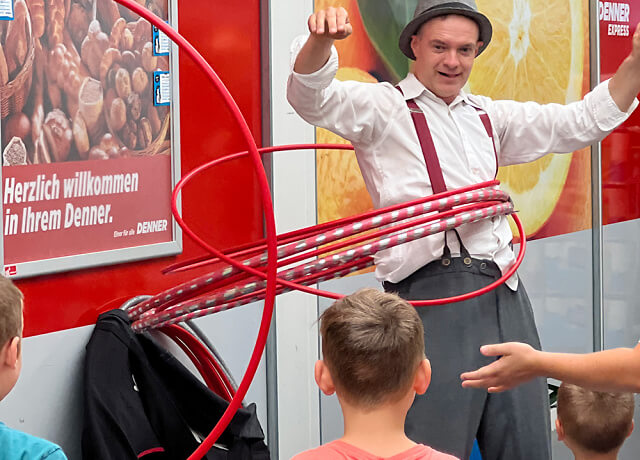 Lustige Clown-Show