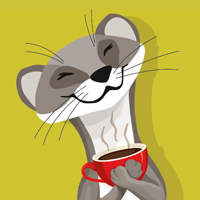 Wiesel Kopf Kaffee Hintergrund Q